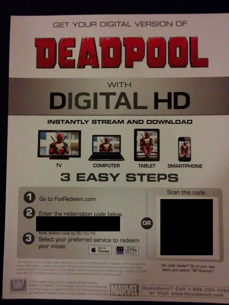Illustration for article titled Deadpool Blu-ray & DVD Now Available! (US & Canada) (Unboxing)